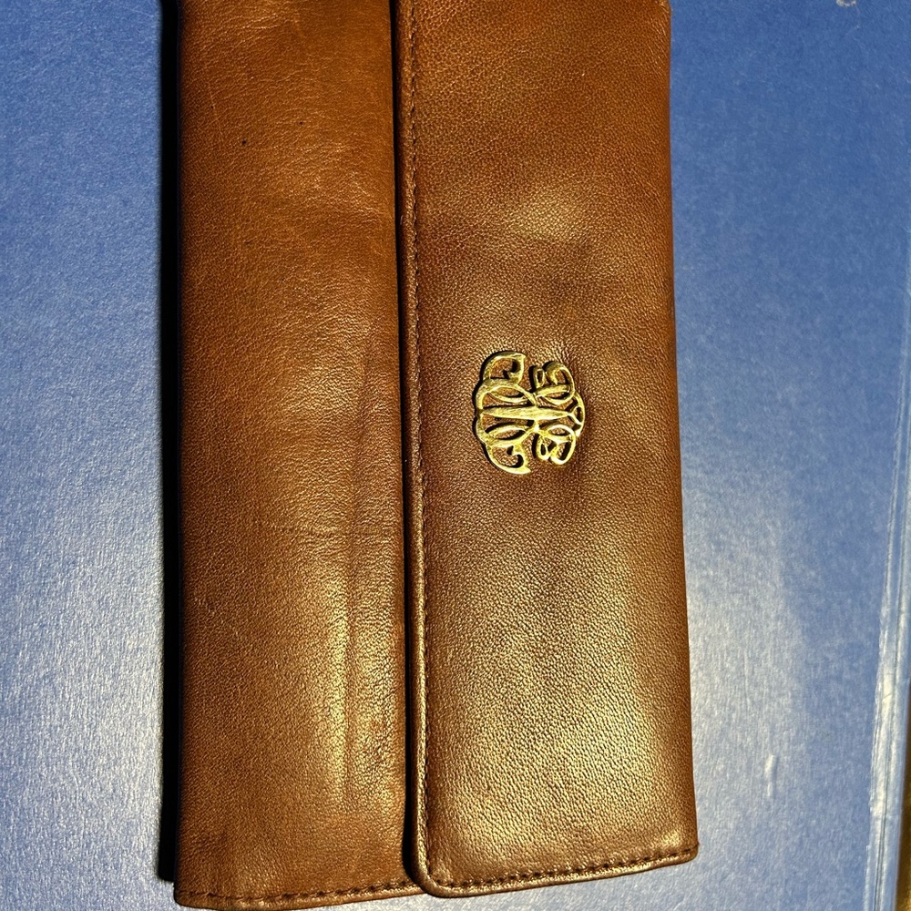 Vintage Liz Claiborne Brown Leather Wallet